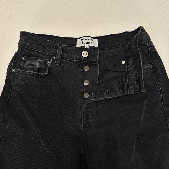 Black Cynthia High Rise Straight Jeans - Picture 3 of 6
